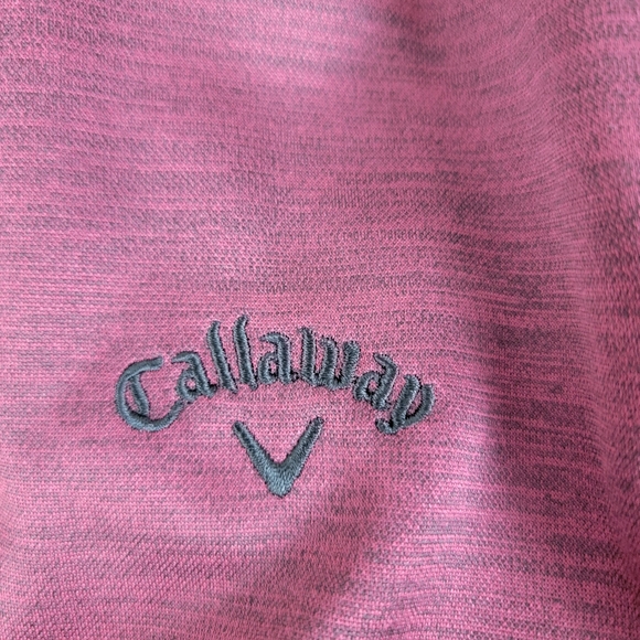 Callaway Black Fig Heather Long Sleeve Golf UPF 50 1/4 Zip Pullover Sz L - Picture 7 of 13